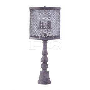 Rusty Iron Mesh Lampshade Handcraft Antique Table Lamp