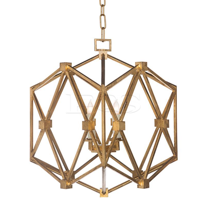 Luxury Handmade Gold Foil Pendant lamp