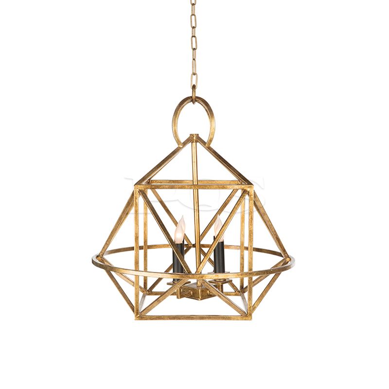 Designed Geometrical Gold Foil Pendant lamp