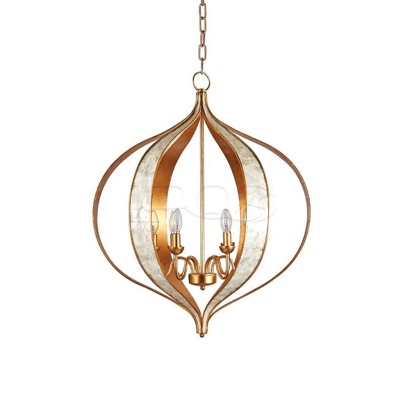 Modern 6-Golden Holder Pendant Decoration Iron Ceiling Fixture