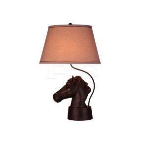Contemporary Black Horse Head Based Table Lamp Home Decoration Improvement