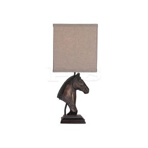 Contemporary Brown Horse Head Based Table Lamp for Home Decoration