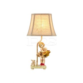 Traditional Fabric Shade with Doll Base Decorative Table Lamp