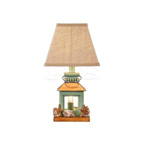 Stylish Oil Light Base with Fabric Shade Table Lamp for Home Decoration