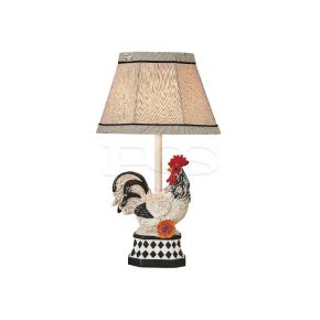 Contemporary Impressionism Rooster Statue Table Lamp with Base