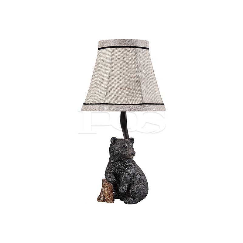 Brown Bear Statue Base Table Lamp for Decoration