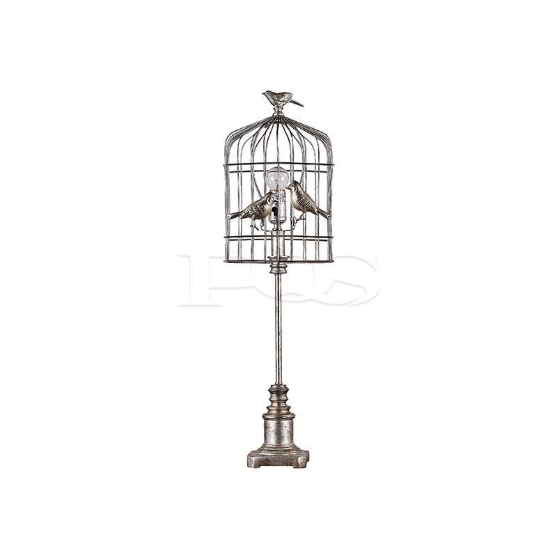 Vintage Bird Cage Decorative Table Lamp for Decoration