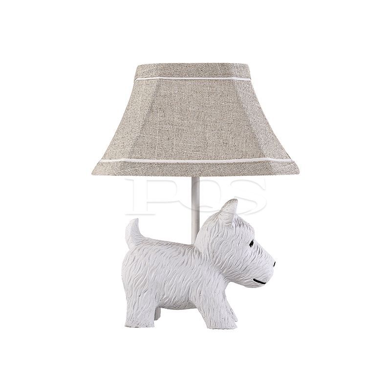 Cute and Creative White Puppy Decorative Table Lamp