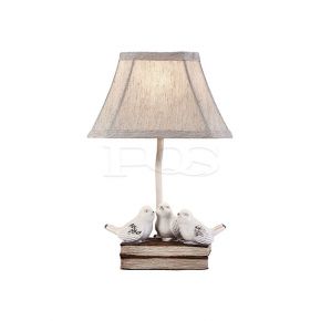 Modern Sparrow Statue Decorative Table Lamp with Base and Shade