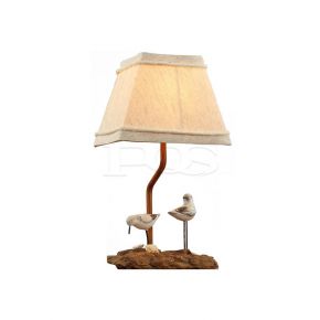 Modern Birds Statues Decorative Table Lamp with Milky White Shade