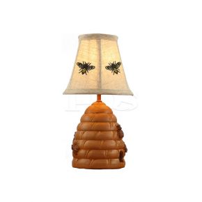 Creative Hive Base Statue Table Lamp with Pictured Shade