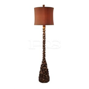 Contemporary Palm Tree Decorative Floor Lamp with Brown Shade
