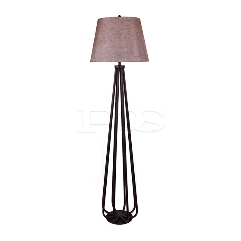 Creative Hollow Vase Shaped Floor Lamp with Brown Lamp Shade