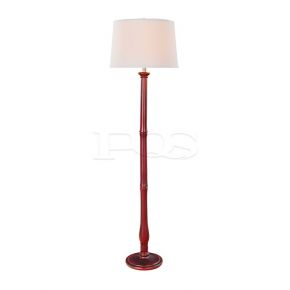 Traditional Concised Red Bamboo Floor Lamp