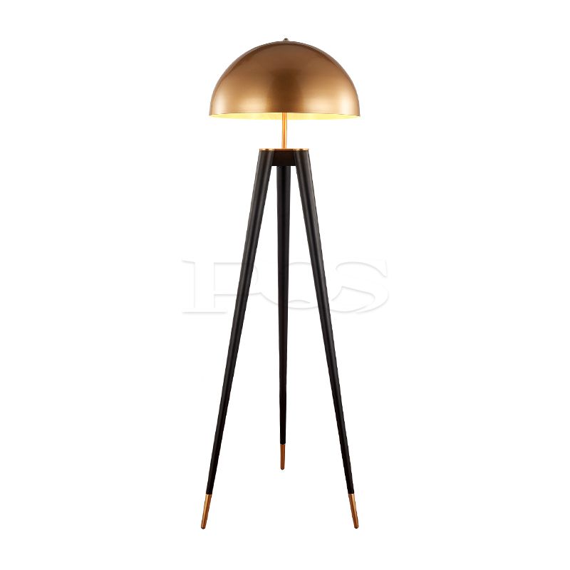 Modern Creative Jelly Fish Tripods Floor Lamp with Golden Shade
