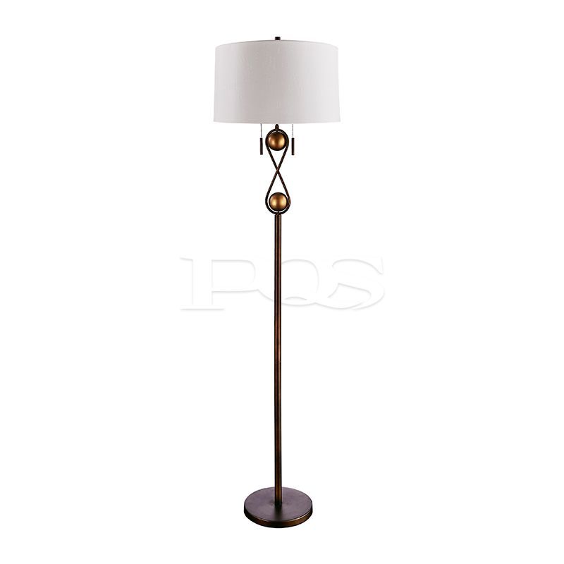 Traditional Decorative Floor Lamp with White Milky Shade