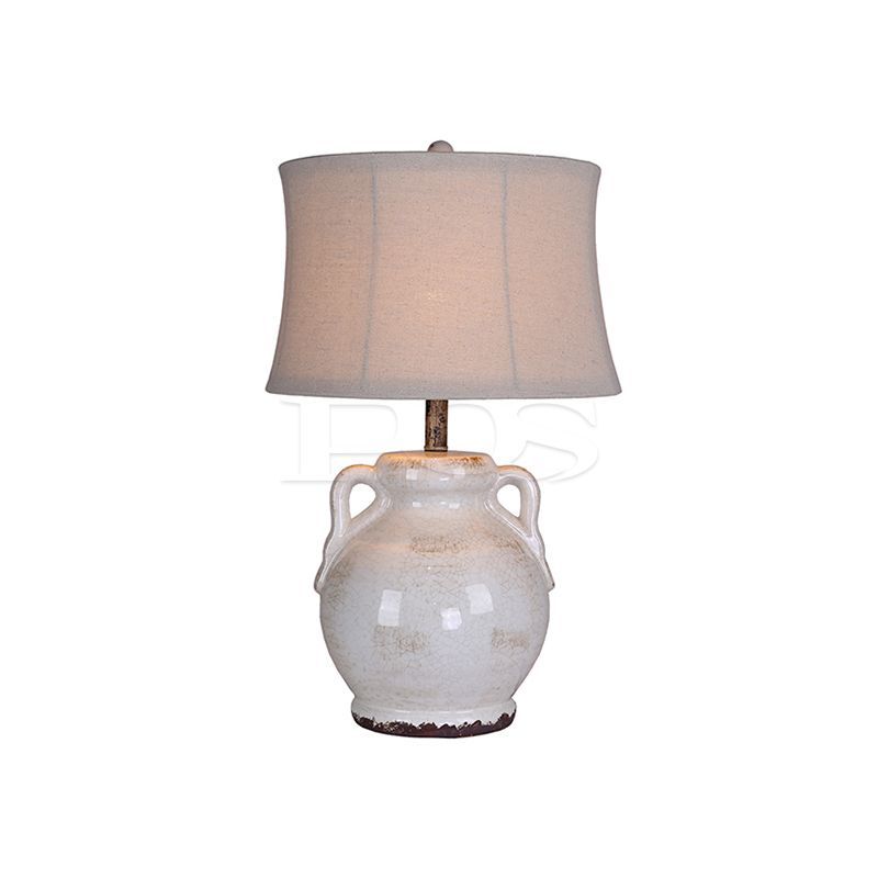 Vintage Traditional Polished Milky White Kettle Table Lamp