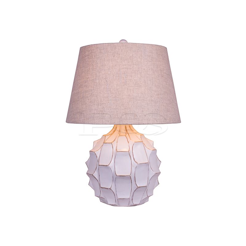 Resin Table Lamp with Fabric Shade desk lamp new design