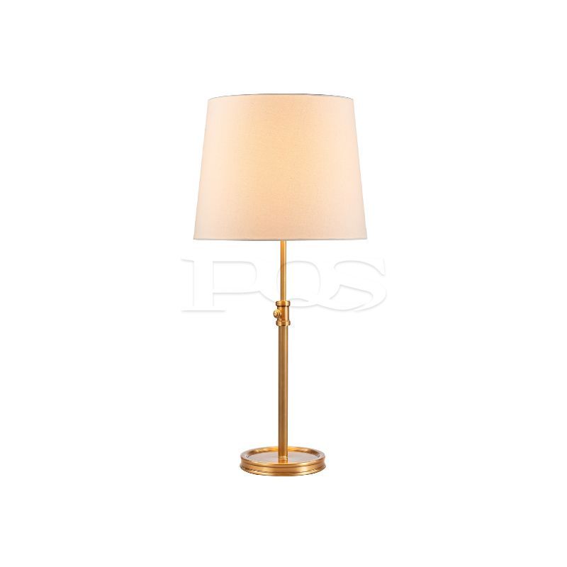 Iron Table Lamp with Fabric Shade