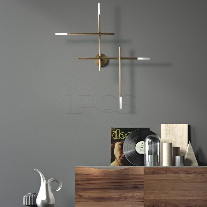 Contemporary New Conveived Brass Cross Wall Lamp