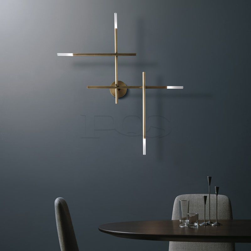 Contemporary New Conveived Brass Cross Wall Lamp