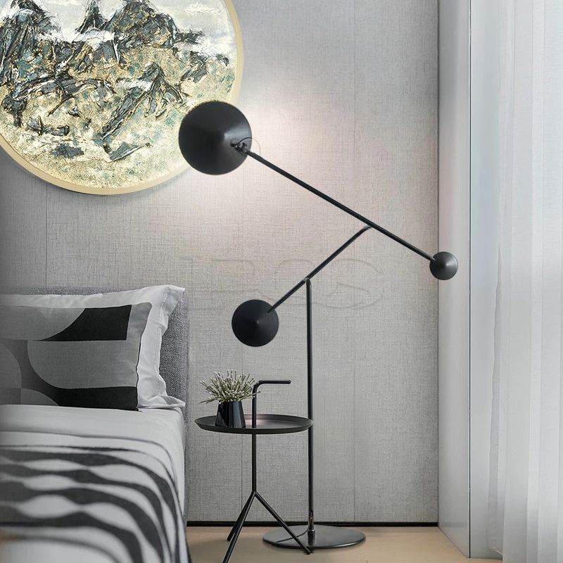 Concise Linear Frame Circular Decorative Floor Lamp