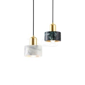 Modern Rustic String Hanging Pendant with Marble Stone Shade