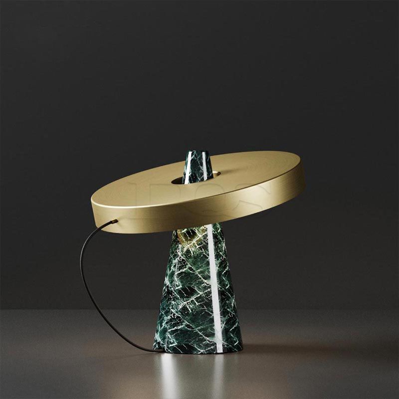 Table Lamp with Marble and Iron