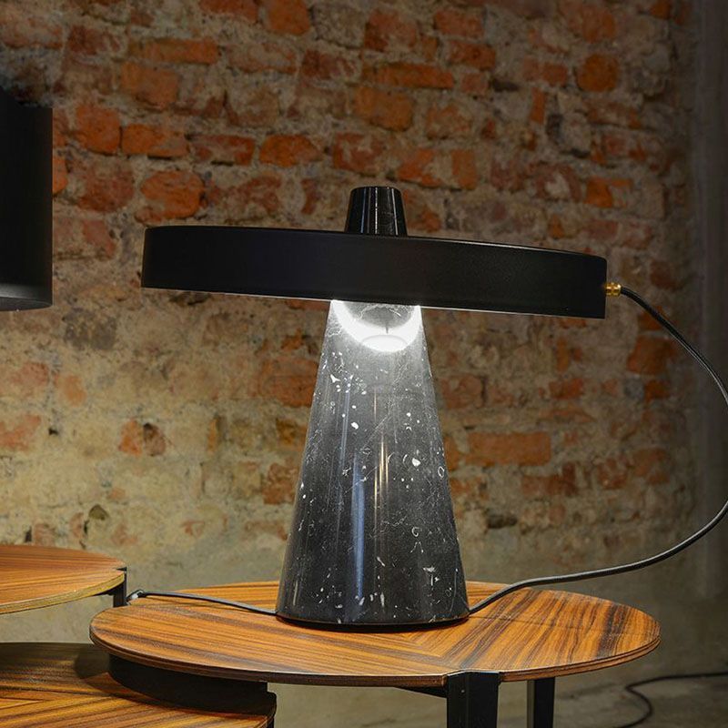 Table Lamp with Marble and Iron