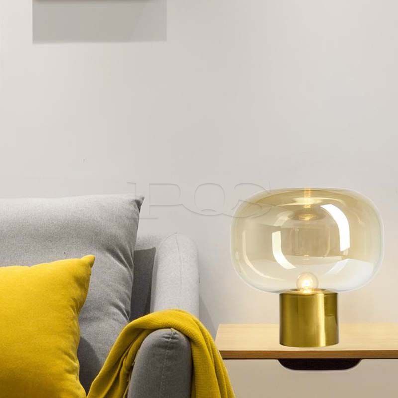 Modern Concise Large Crystal Shade Table Lamp