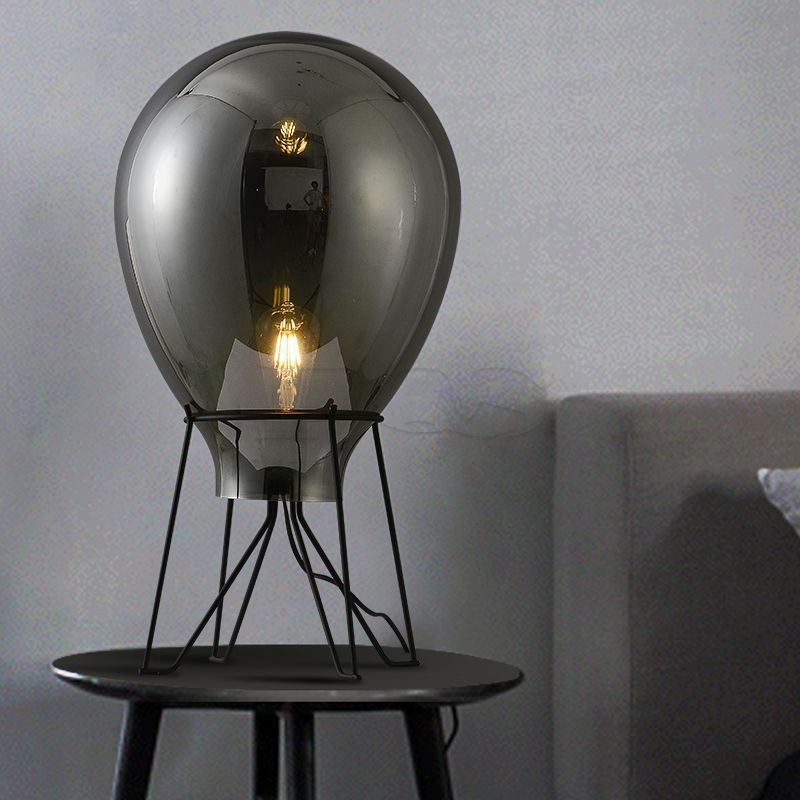 Iron Table Lamp with Glass