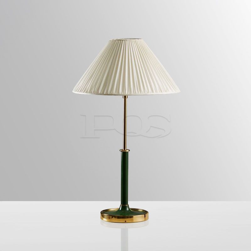 Brass Table Lamp with Fabric Shade