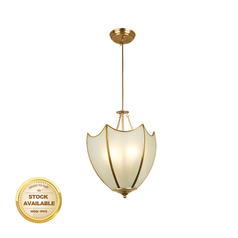 Hot sell Brass Ceiling Lampe Decoration Dimmable Intelligent Modern Glass LED chandelier round pendant light for home cafe decor