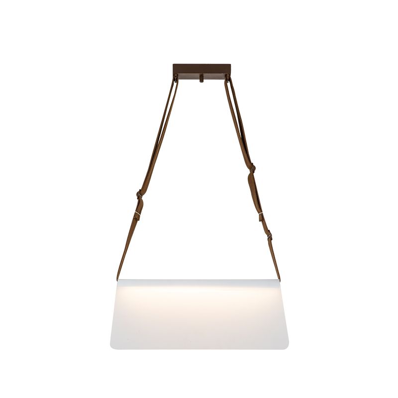 Innovative fashion minimalist girl handbag design acrylic white high-end Pendant Lamp