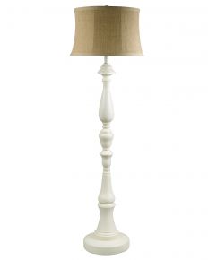 Retro elegant palace style sub-white lamp post textile fabric lamp shade table lamp