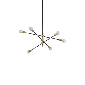 Starry Sky Composite Intertwined Linear 6-Holder Concise Pendant Lamp