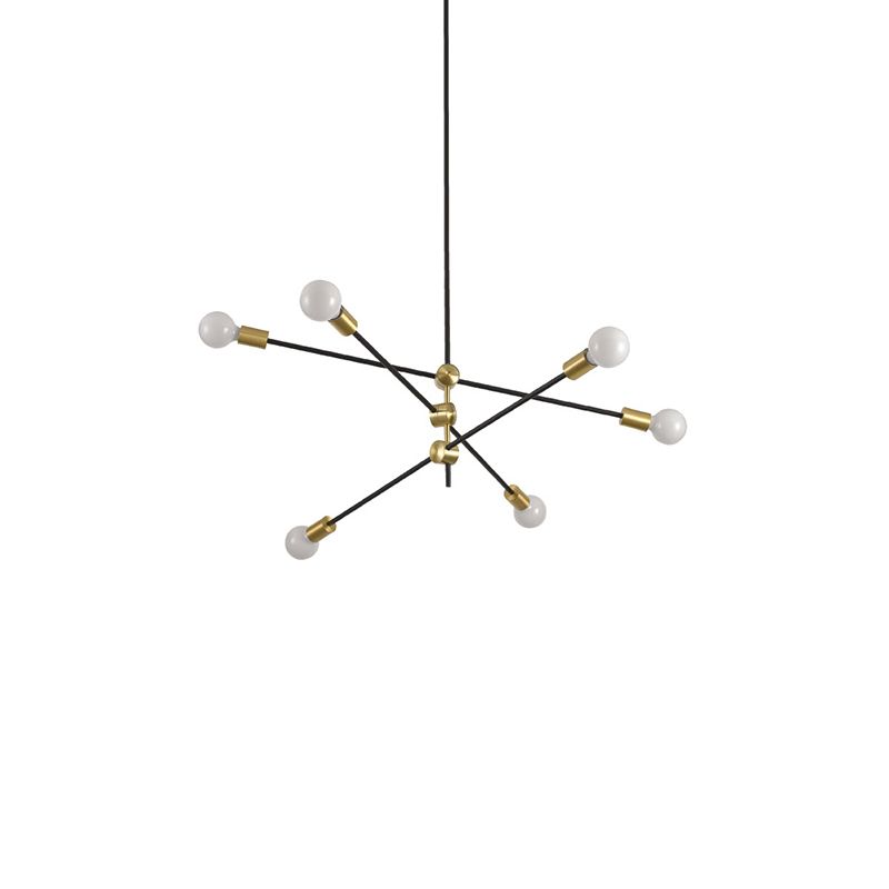 Starry Sky Composite Intertwined Linear 6-Holder Concise Pendant Lamp