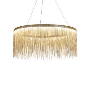 Contemporary Luxurious Golden Meteor Show Decorative Royal Pendant Light