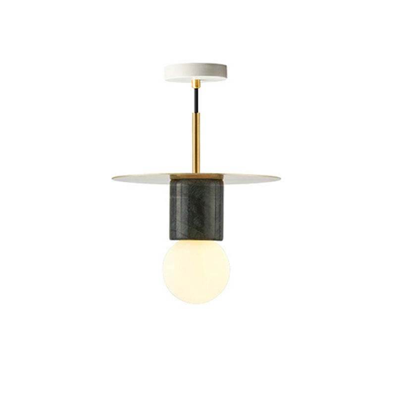 Contemporary Ceiling Light Fixture Pendant Lamp with Spherical Shade