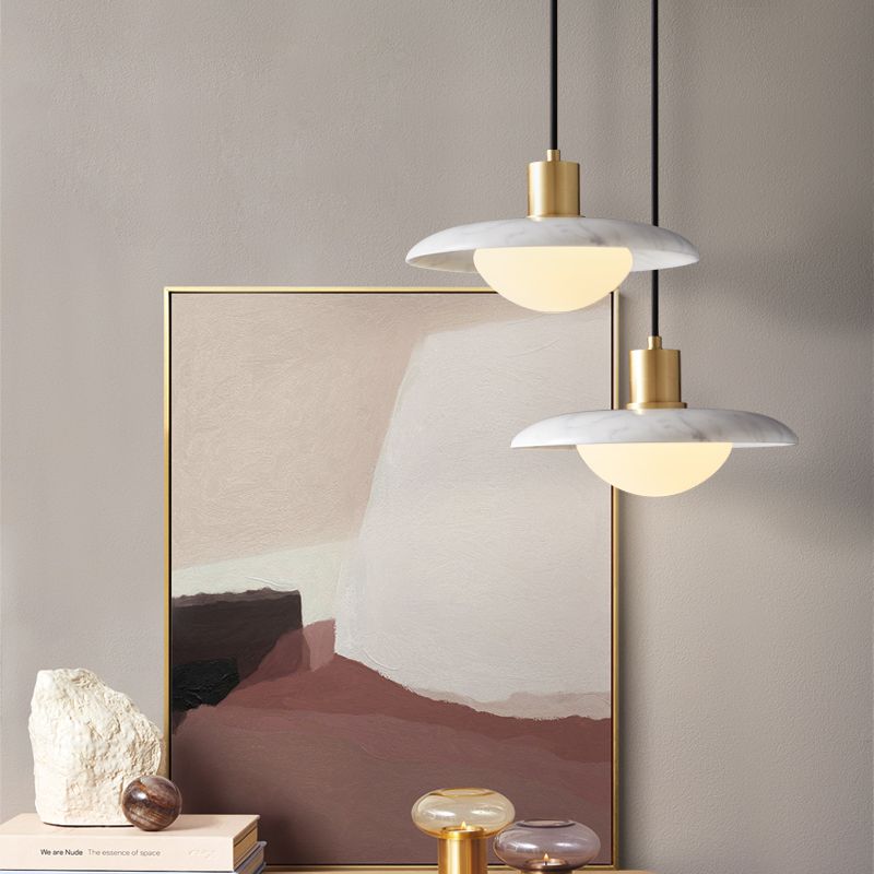 Modern Concise Flat Pendant Lamp Traditional Ceiling Light Fixture