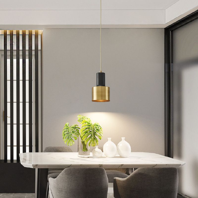 Concise Business Style Modern 2-layer Column Pendant Ceiling Light Fixture