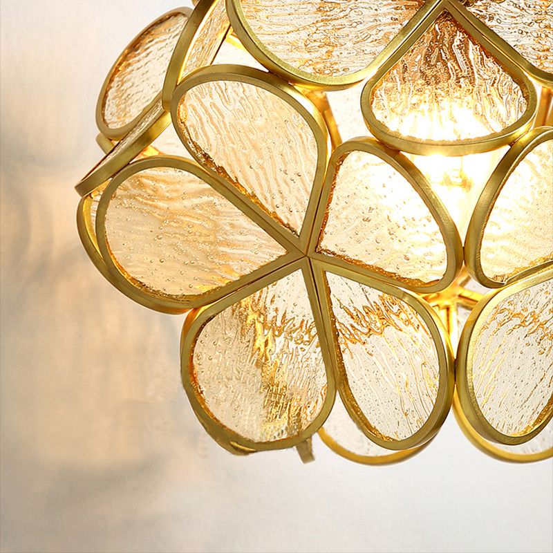 Compound Industrial Golden Bloom Shape Decorative Pendant