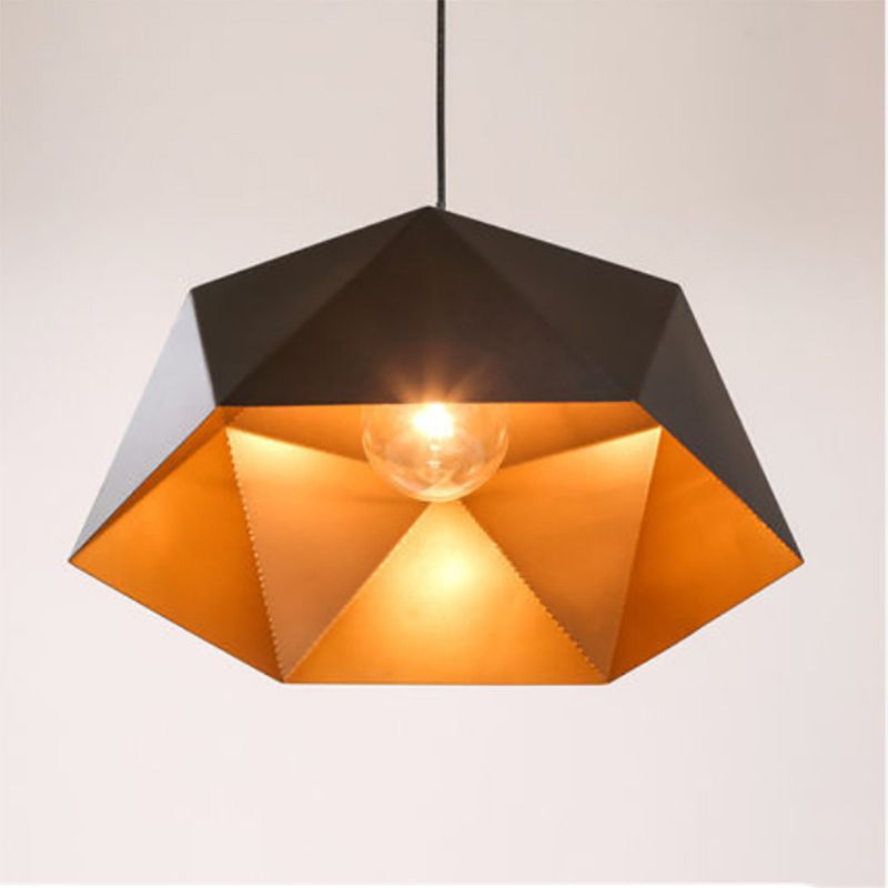 Modern Concise  Polygon Design Lamp Shade Creative Tent Pendant Lamp