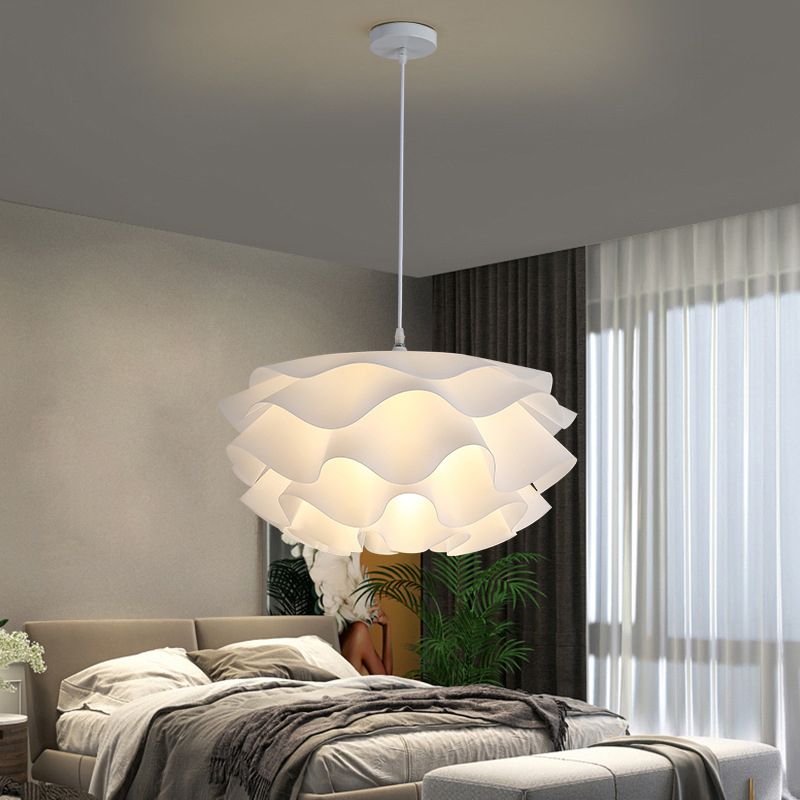 Contemporary Marshmallow Milky White Decorative Multi-layer Pendant Ceiling Light Fixture