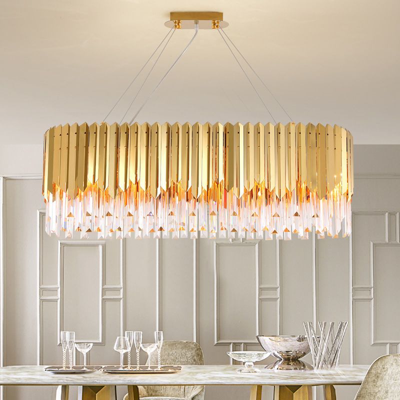 Luxurious Contemporary Gold Furnish with Crystal Decorative Pendant Ceiling Light Fixture