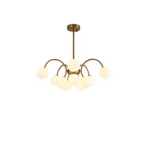 Classic Modern Indoor Decorative Milky White Lamp Shade Dark Gold Pendant Lamp