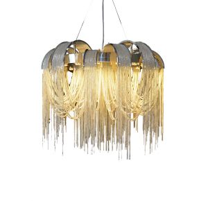 Rain of Pearl Modern Decorative Jellyfish Luxurious Beads Chain Lamp Shade Pendant