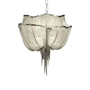 Creative Contemporary Golden Furnish Fabric Curtain Lamp Shade Decorative Pendant Light