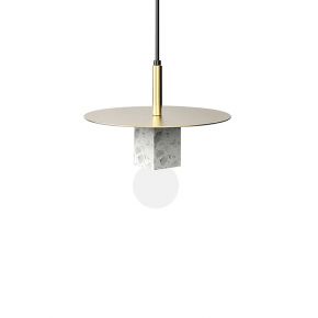 Simple Contemporary Marble Stone Decorated Concise Pendant Light