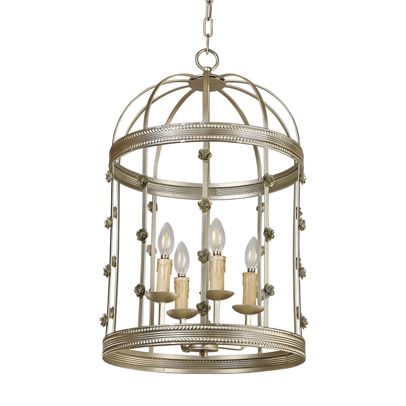 Modern Iron Pendant Vintage-Brass Bird Cage Chandelier Ceiling Light Fixture